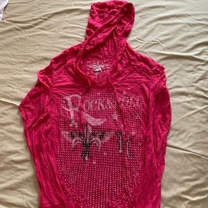 Barely worn Panhandle Slim Hot pink tshirt hoodie